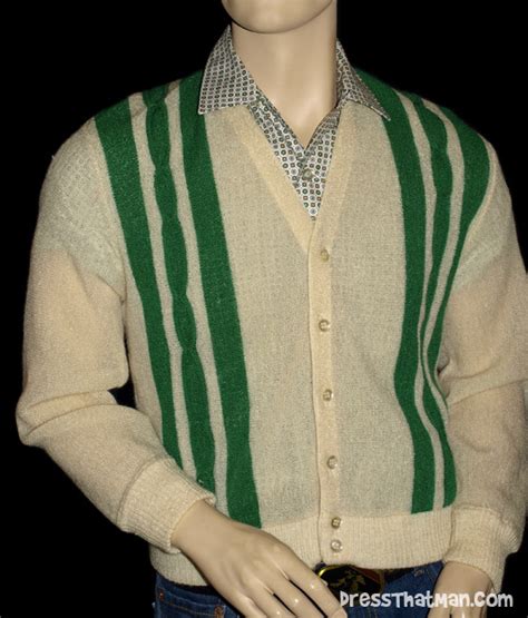 50s Mens Vintage Retro Cardigan S Dressthatman