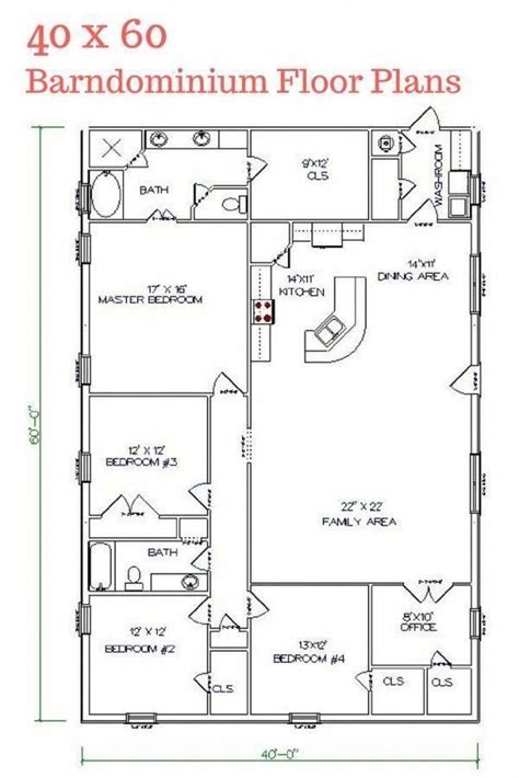 Barndominium Floor Plans 2 Story 4 Bedroom With Shop Barndominium