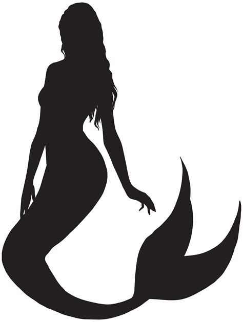 Mermaid Siluete Png Transparent Image Download Size 6028x8000px