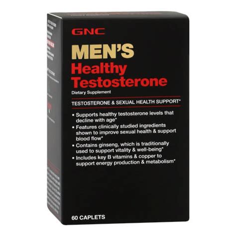 Gnc Mens Healthy Testosterone Caplets 60 Caplets Clicks