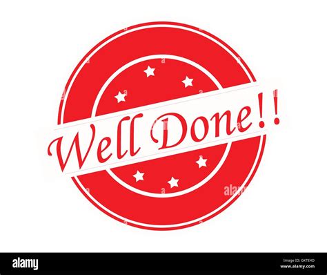 Well Done Stock Vector Image And Art Alamy