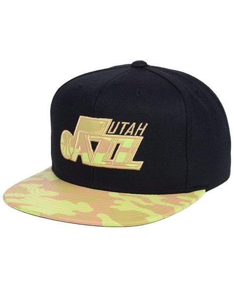 Adidas utah jazz cap structured flex fit hat nba headwear. Mitchell & Ness Synthetic Utah Jazz Natural Camo Snapback ...