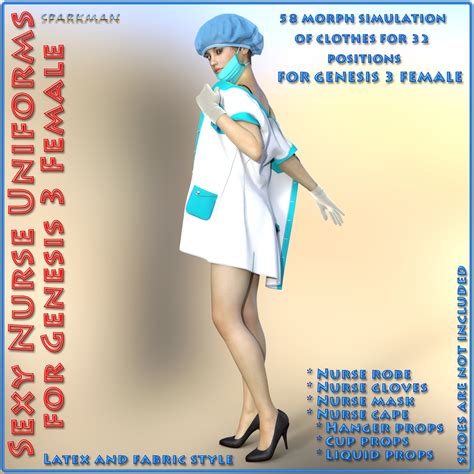 Sexy Nurse Uniform For Genesis 3 Female S 3d Figure Assets Sparkman
