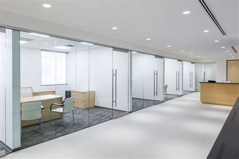 Glass Partition Example 3 Bulkhead Above And Clear Glass Glass
