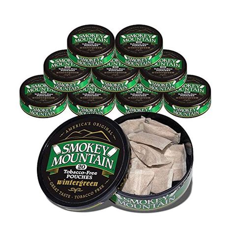 Smokey Mountain Original Pouches Wintergreen Tobacco Free And
