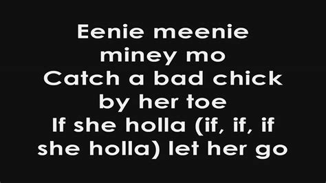 Eenie Meenie Lyrics YouTube