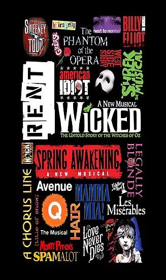 Broadway Musical Collage Posters By Colergase Redbubble