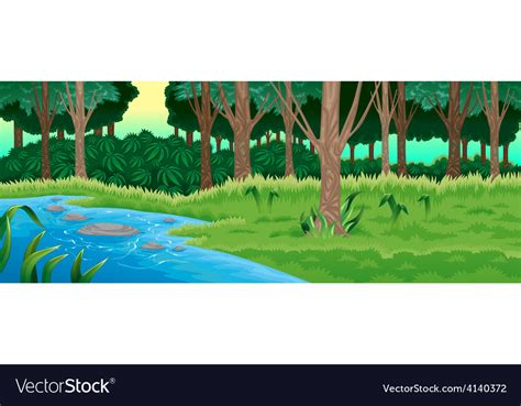 Green Forest Royalty Free Vector Image Vectorstock