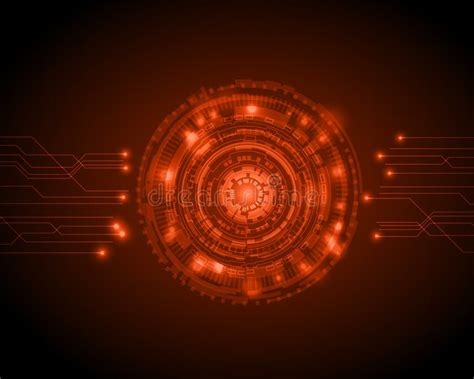 Abstract Circle Digital Technology Background Futuristic Structure