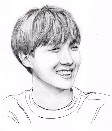 Namil Art Pencil Portrait Drawing Bts J Hope K Pop Pencil Hot Sex Picture