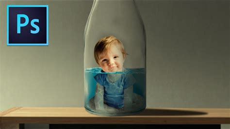 Photoshop Tutorial Baby Inside Bottle Photo Manipulation Youtube
