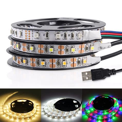 USB LED Strip Light RGB LED Strip Flexible Ribbon LED Tape With Mini Keys CM M M M
