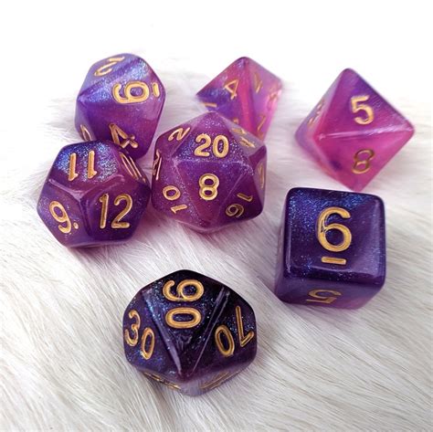 Briar Rose Dnd Dice Set Polyhedral Dice Dandd Dice Dungeons Etsy