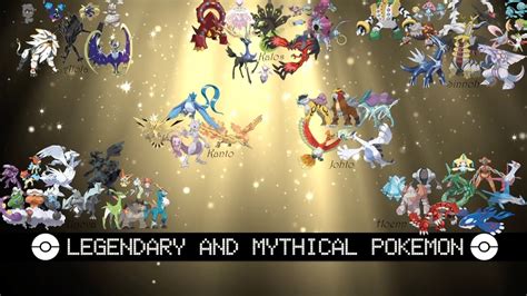Legendary And Mythical Pokémon Youtube