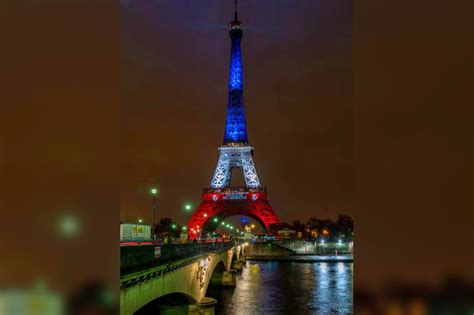 La Tour Eiffel Tricolore Aux Couleurs Du Drapeau Français
