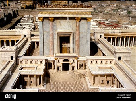 Model Of Herods Temple In Jerusalem The Temple Was A 50 M High Marble