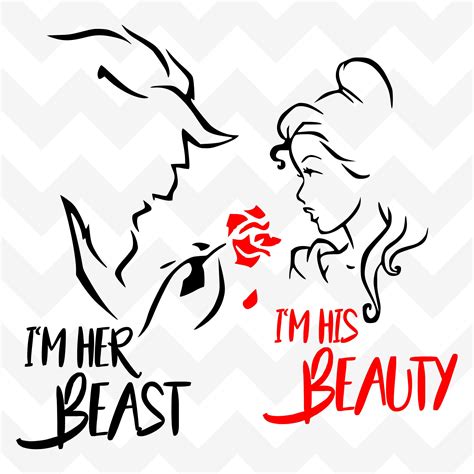 I'm His Beast I'm Her Beauty SVG Beauty and the