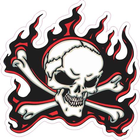 Sticker te da todo lo que a vos te gusta, y este club. 12in x 11in Red Flame Skull Bumper Sticker Car Vinyl Truck ...