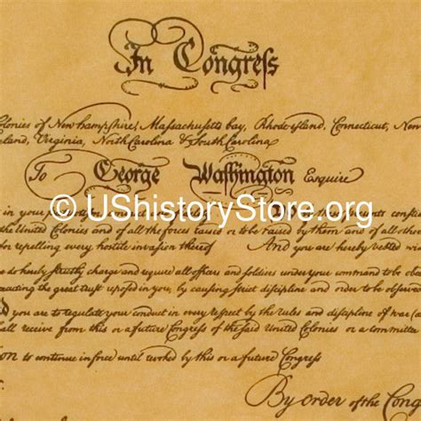 George Washington Commission And Oath