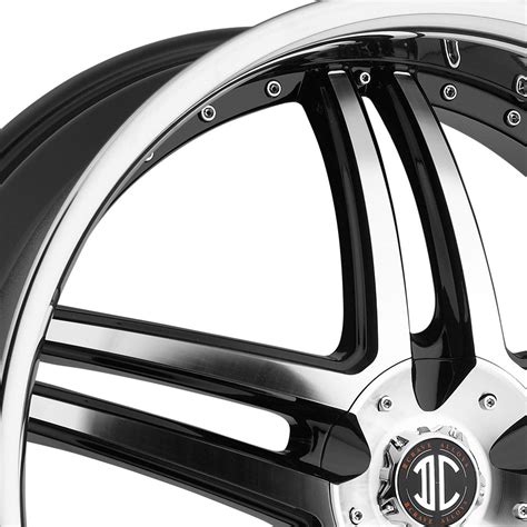 2 crave® no 17 wheels gloss black with machined face and chrome lip rims