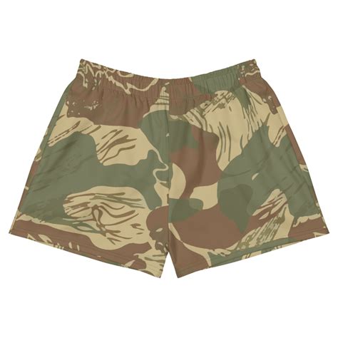 Rhodesian Brushtroke Camouflage V1 Womens Athletic Short Shorts