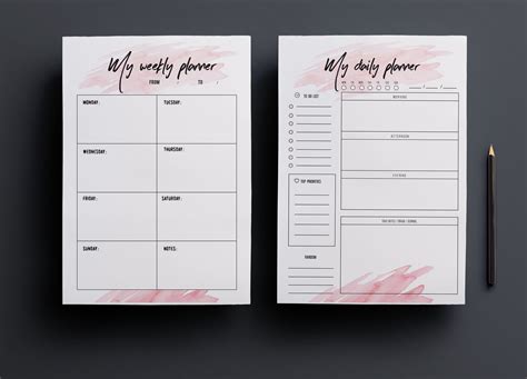 Weekly Planner Template Landscape Apostolicavideo