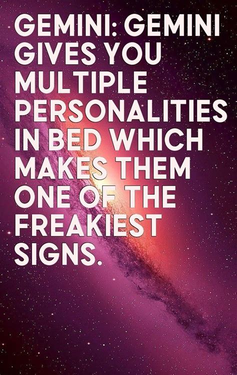 Gemini Gemini Gives You Multiple Personalities In Bed Which Makes Them