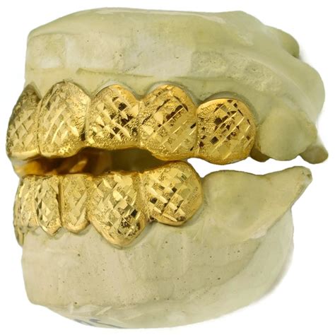 Now with deeper cuts so your grills can look more real, with more defined teeth. Real 10K Solid Gold Diamond-Cut Dust Custom Grillz