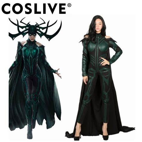Coslive Hela Custome Thor Ragnarok Cosplay Outfit Adult Full Jumpsuit Halloween Cosplay Costume