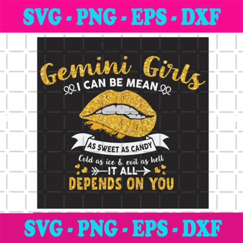 Gemini Girls Birthday Svg Birthday T Gemini Birthday T For