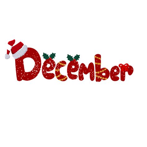 December Word Font With Christmas Theme Christmas Font December Font