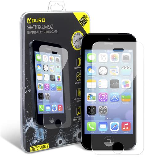 Iphone Se55s5c Aduro Shatterguardz Tempered Glass Screen