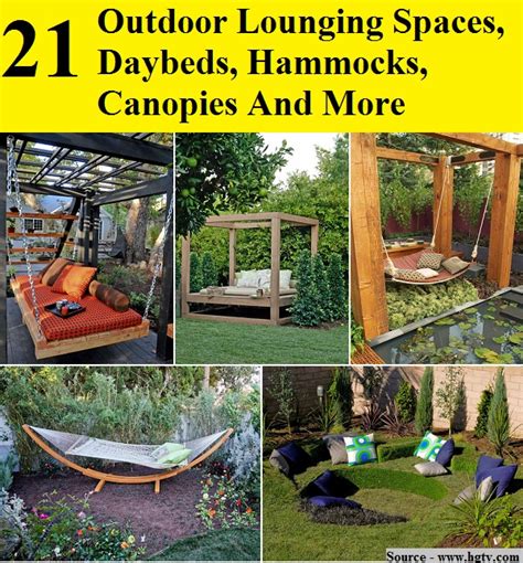 This hammock comes with a canopy, shelter from wind, rain and sun.fully enclosed mesh, so that mosquitoes can not enter. 21 Outdoor Lounging Spaces, Daybeds, Hammocks, Canopies ...