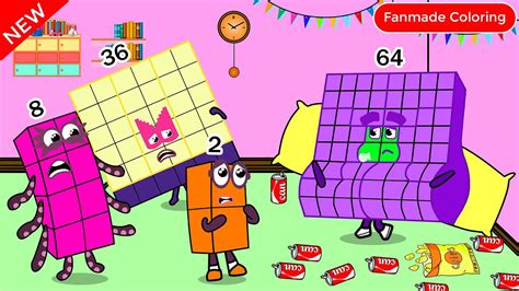 Numberblocks 64 Was Teased For Being Fat Because He Drank Too Much Coke