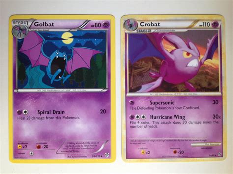 Zubat Golbat Crobat Rare Evolution Holo Team Plasma Pokemon Card