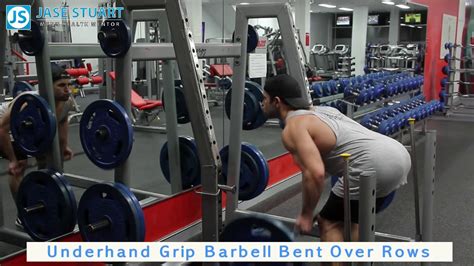 Underhand Grip Barbell Bent Over Rows Youtube