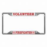 Images of Volunteer Firefighter License Plate Frame