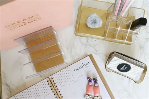 See more ideas about gold desk accessories, gold desk, desk accessories. JWS Interiors: Glam DIY Lucite and Gold Desk Accessories with Shannon of Burlap & Lace