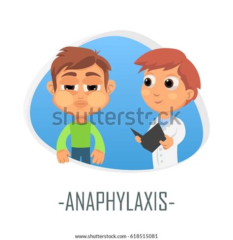 Anaphylaxis Medical Concept Vector Illustration Doctor Stock Vector