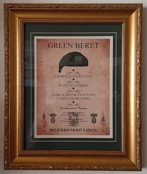 Best Army Special Forces Jfk Green Beret Quote Aged Parchment Etsy