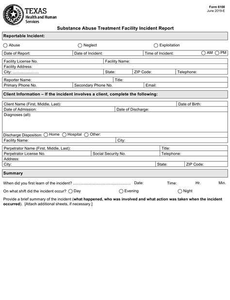 Form 6108 Download Fillable Pdf Or Fill Online Substance Abuse