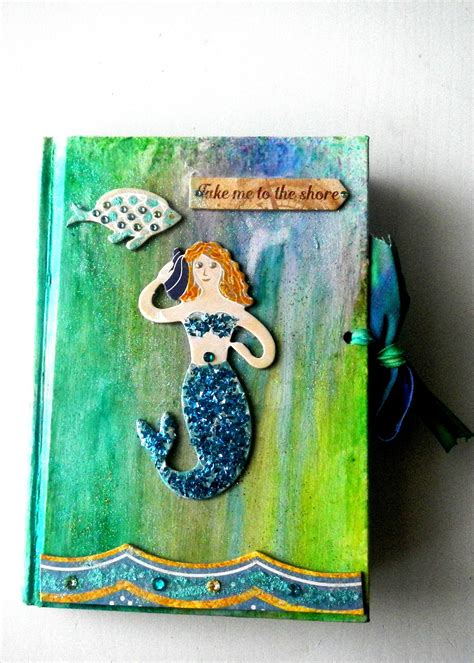 Handmade Mermaid Journal Beach Notebookocean Journalmixed Media