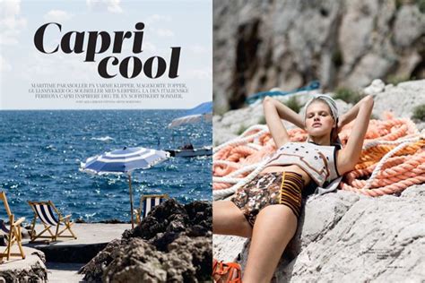 A gallery of fashion images from kim riekenberg. Capri cool (Costume Magazine)