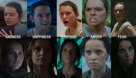 Rey Vs Jyn Erso Facial Expressions