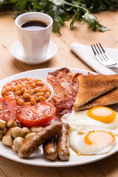 Rustic Full English Breakfast Stock Photo Image Of Breakfast British