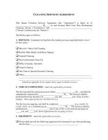 Cleaning Contract Form Free Printable Documents
