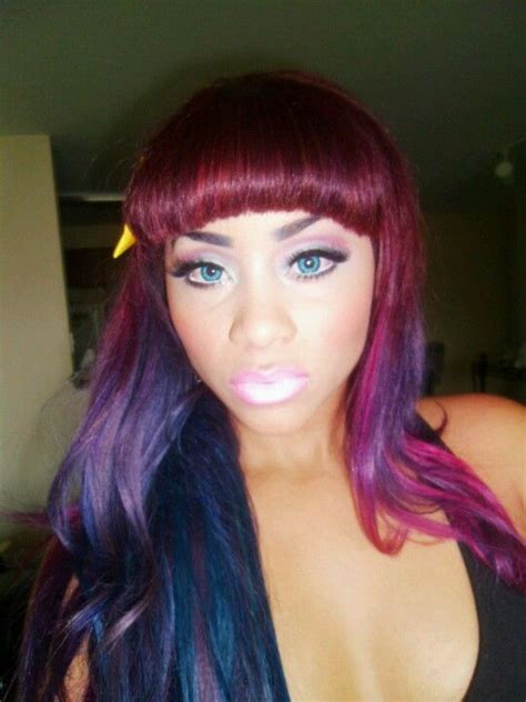 Pink Purple Blue Hair Colorfull Hair Hidden Beauty By Luz Pink
