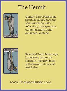If the hermit tarot card takes the form of a person, he or she should be someone who is really wise, maybe wise beyond his or her years. The hermit tarot card meaning | Tarot learning, Reading tarot cards, Tarot guide