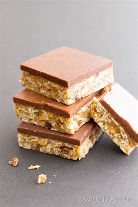 Spread chocolate topping evenly over oatmeal bars with a knife or the back of a spoon. No Bake Chocolate Peanut Butter Oatmeal Cookie Dough Bars ...