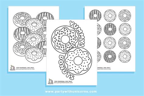 Coloring books for boys and girls of all ages. Quick and Easy Donut Birthday Party Ideas